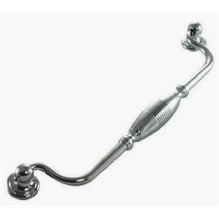 STRATEGIC BRANDS 9 in. Center to Center 10 in. Polished Chrome Striped Clapper Pull 15815